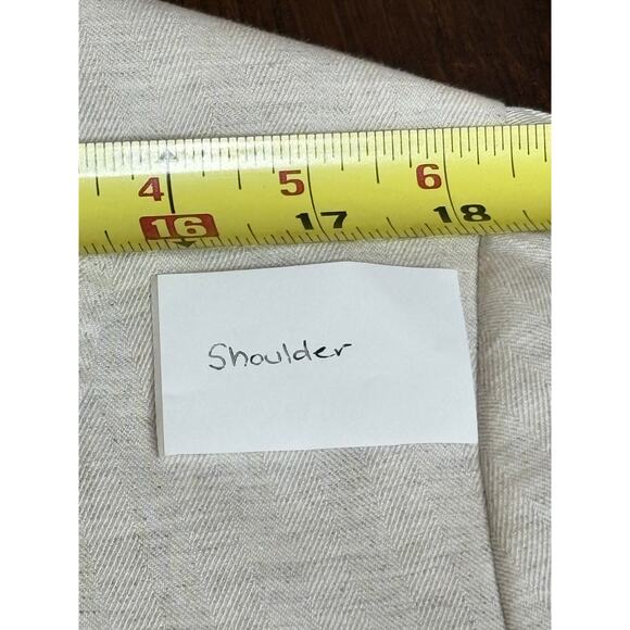 Suitsupply Linen Havana Double Breasted Slim Blazer Herringbone Beige 56 / 46 - Picture 9 of 9